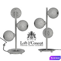 Table lamp Bubble Chandelier Table Lamp 3D Model Vray