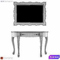 Panamar Console 155.120.P and mirror 316.080.P 3D Model Corona
