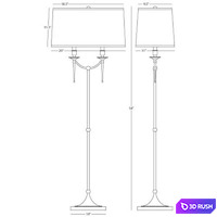 Robert Abbey Cedric Floor Lamp.1 3D Model Corona