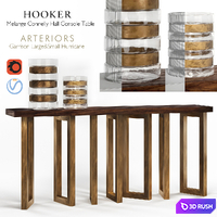 Hooker Melange Connelly Hall Console &amp; Arteriors Garrison Hurricane 3D Model
