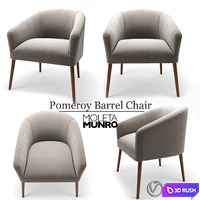Pomeroy Barrel Chair 3D Model Vray