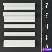 Set of moldings and plinths Europlast_6 3D Model Vray