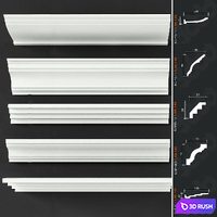 Set of cornices Europlast_5 3D Model Vray