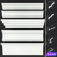 Set of cornices Europlast_6 3D Model Vray