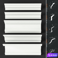 Set of cornices Europlast_10 3D Model Vray