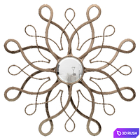 Barnabas Sunburst Accent Mirror RDBL4428 3D Model Vray