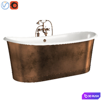 Ambra Bathtub 3D Model Vray, Corona