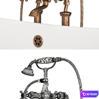 Ambra Bathtub 3D Model Vray, Corona
