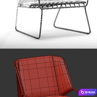 Cage Lounge Product Sheet 3D Model Vray, Corona