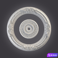 Ceiling Rosette 3D Model Vray