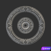 Ceiling Rosette 3D Model Vray