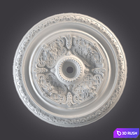 Ceiling Rosette 3D Model Vray