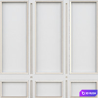 Decorative molding no. 010 3D Model Vray