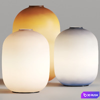 Cappellini Arya Floor Lamps 3D Model Vray, Corona