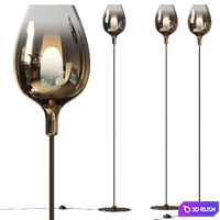 Italamp Rose Floor Lamp 3D Model Vray, Corona