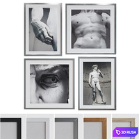 Picture Frame Set 43 3D Model Vray, Corona