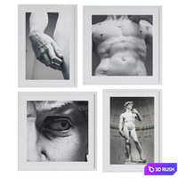 Picture Frame Set 43 3D Model Vray, Corona
