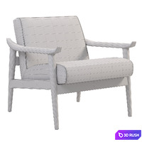 Mid-centry leather show wood chair Westelm 3D Model Corona