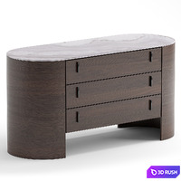 CHARLIE console with 2 wood materials 3D Model Vray