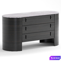 CHARLIE console with 2 wood materials 3D Model Vray