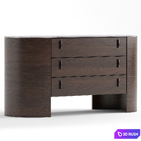 CHARLIE console with 2 wood materials 3D Model Vray