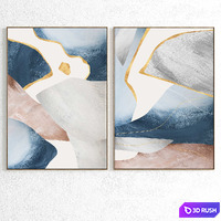 Plaster Two Photo Frame T-304 3D Model Vray, Corona