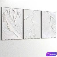 Abstract Painting Set of 3 pieces - No 20 3D Model Vray, Corona