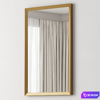 Thick Frame Metal Rectangle Wall Mirrors - West Elm 3D Model Corona