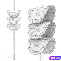 Floor lamp Nilufar Delta Robinson Ferreux 3D Model Corona