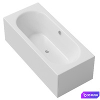Bathtub Villeroy &amp; Boch Loop &amp; Friends oval Duo 3D Model Vray, Corona