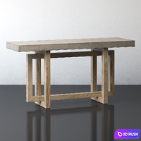 Heston Console Table 3D Model Vray, Corona