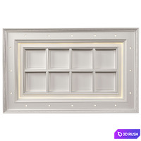 Art Deco coffered illuminated ceiling.Modern coffered illuminated ceiling 3D Model Vray, Corona