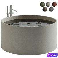 Bathtub Agape In-Out CEMENTO 3D Model Corona