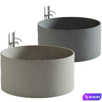 Bathtub Agape In-Out CEMENTO 3D Model Corona