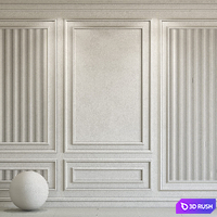 Decorative plaster with molding 283 3D Model Vray, Corona