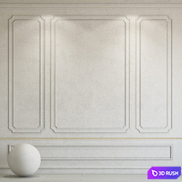 Decorative plaster with molding 284 3D Model Vray, Corona