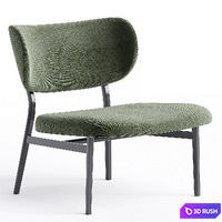 NOOR LOUNGE Easy chair By Bonaldo 3D Model Corona