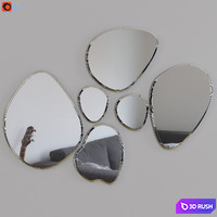 Illuminated mirror composition Polynesia Extra 3D Model Vray, Corona
