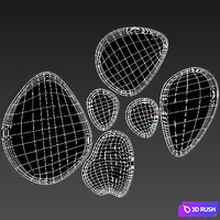 Illuminated mirror composition Polynesia Extra 3D Model Vray, Corona