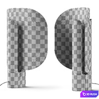 Punt Stockholm Table Lamp 3D Model Vray, Corona
