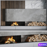 Fireplace 19 3D Model Vray, Corona