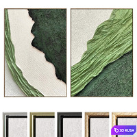 Plaster Two Photo Frame D-580 3D Model Vray, Corona