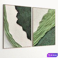 Plaster Two Photo Frame D-580 3D Model Vray, Corona