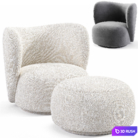 Rico Lounge Chair Boucle 3D Model