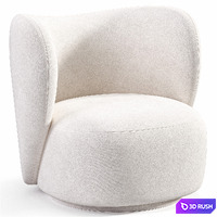 Rico Lounge Chair Boucle 3D Model Corona