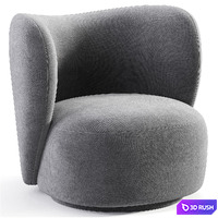 Rico Lounge Chair Boucle 3D Model Corona