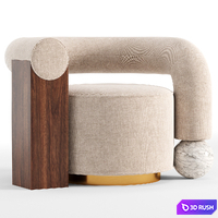 GALATEA armchair 3D Model Corona