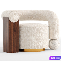 GALATEA armchair 3D Model Corona