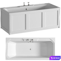 Butler &amp; Rose Art Deco Double Ended Straight Bath - 1800 x 800mm 3D Model Corona