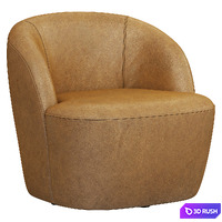 Restoration Hardware Emilia Leather Lounge Chair 3D Model Vray